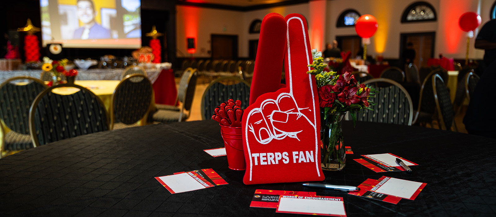Maryland swag on table